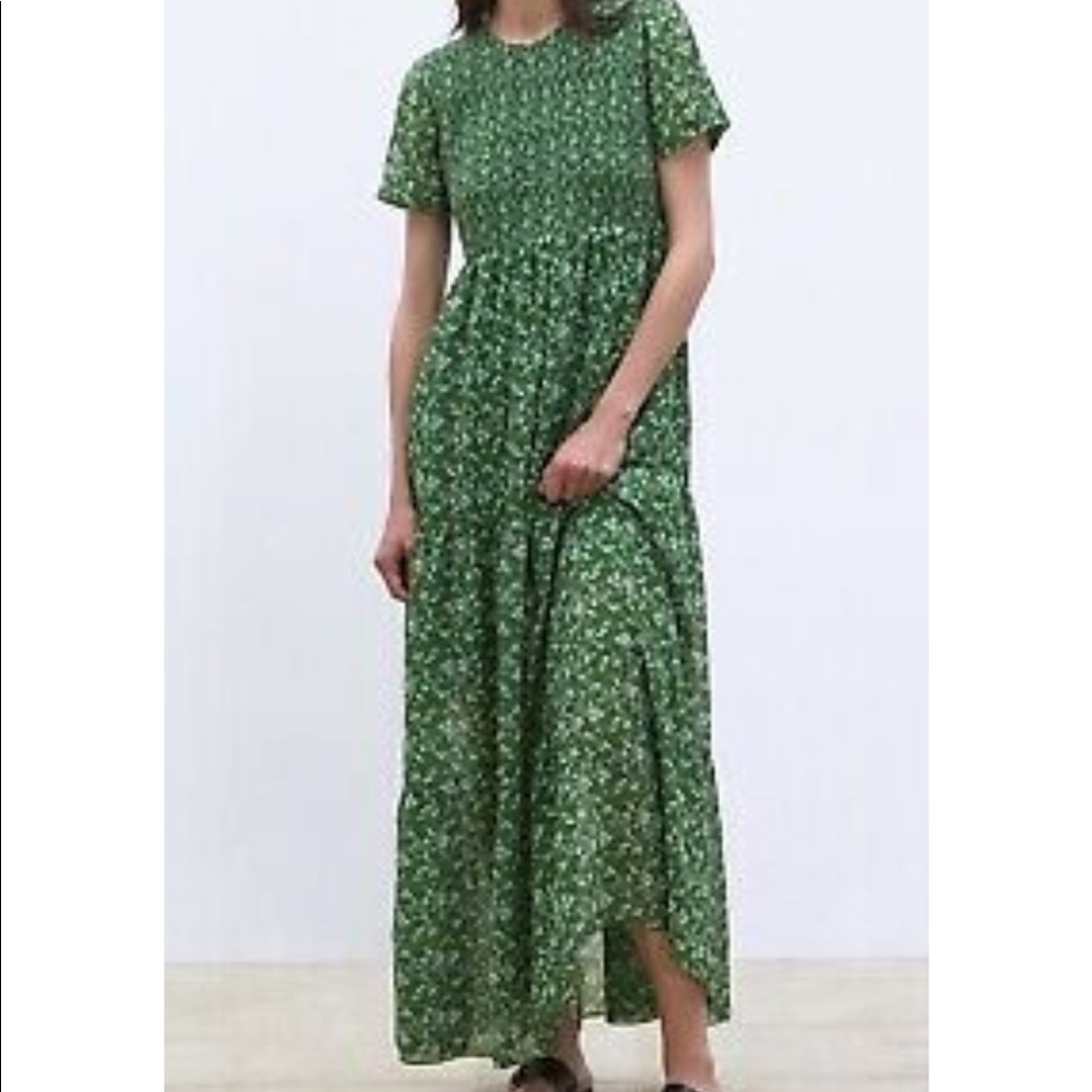 ZARA Green Maxi Dress